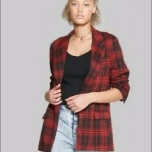 Oversized Flannel Blazer